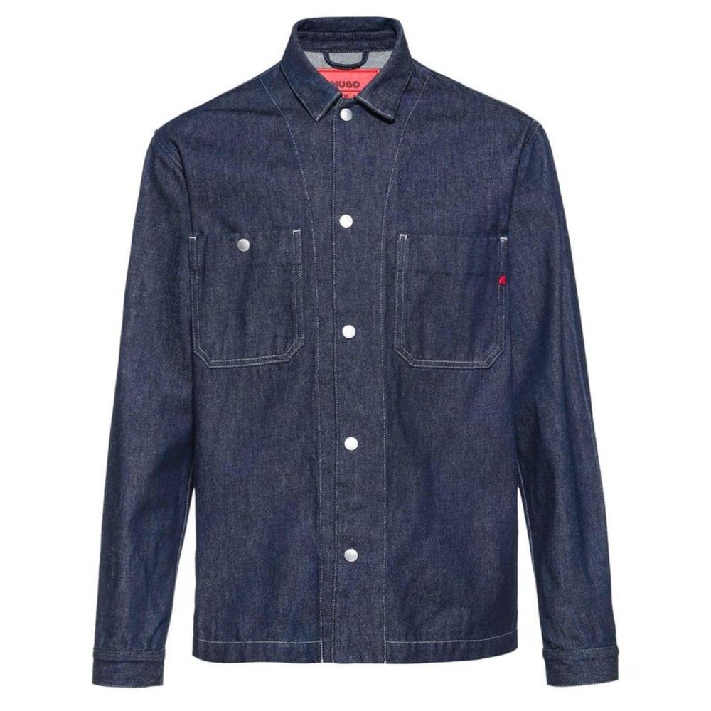 Hugo Boss Mens X Replay Denim Oversized Overshirt / Dark Wash